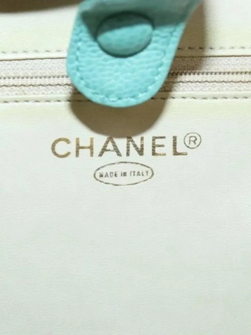 CHANEL Vanity COCO Mark Hand Bag Calf Skin Emerald Green CC Auth yk13974AV